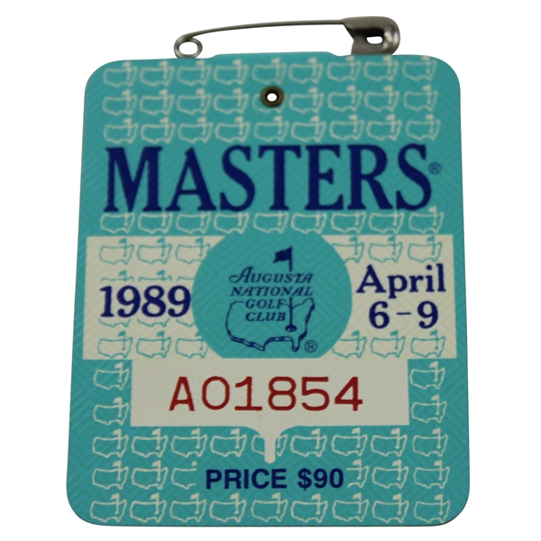 1989 Masters Tournament SERIES Badge #A01854 - Nick Faldo Winner