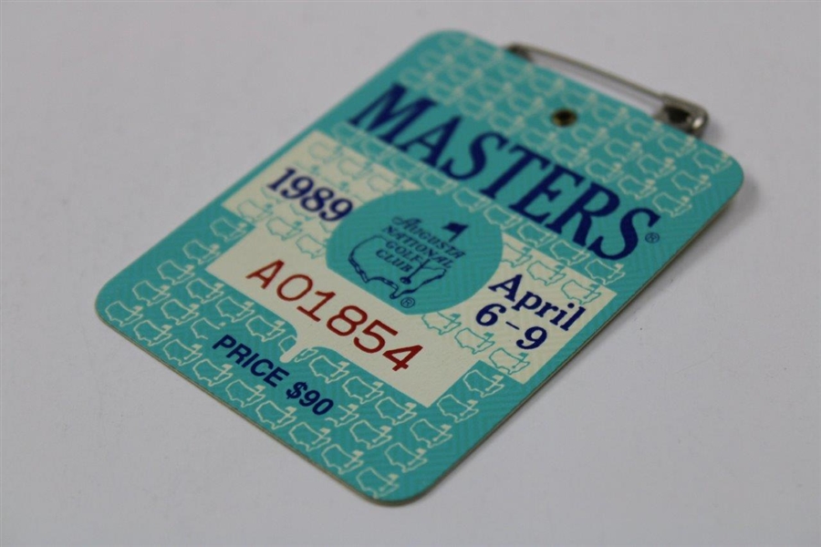1989 Masters Tournament SERIES Badge #A01854 - Nick Faldo Winner