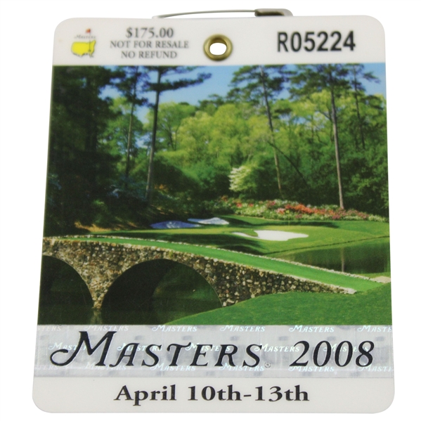 2008 Masters Tournament SERIES Badge #R05224 - Trevor Immelman Winner