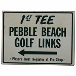Pebble Beach Golf Links 1st Tee Sign - Great Condition