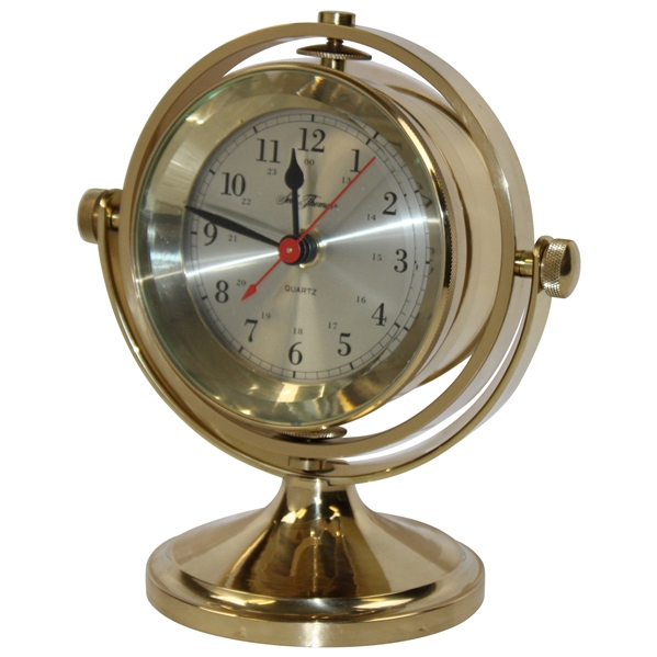 c. 1990 Masters Contestant Augusta National Seth Thomas Schooner Gimballed Solid Brass Clock Gift