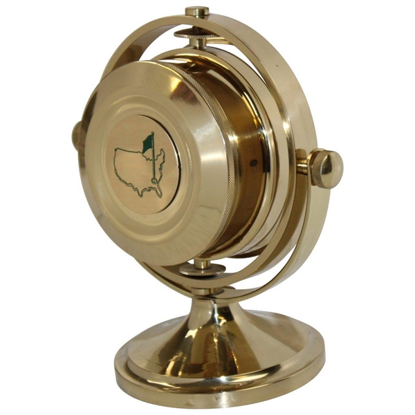 c. 1990 Masters Contestant Augusta National Seth Thomas Schooner Gimballed Solid Brass Clock Gift