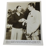 Vintage Press Photo Of Ben Hogan Accepting Fathers Day Golf Ball At The Masters