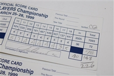 Watson, Daly, Couples & Three Others Signed 1999 Players Championship Used Scorecards 