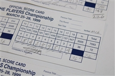 Watson, Daly, Couples & Three Others Signed 1999 Players Championship Used Scorecards 