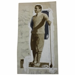 1924 Gene Sarazen Standing w/ Club Original Photo w/ Media Touchups - Sarazen Collection