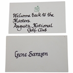 Gene Sarazens Personal Welcome Back to Masters Handwritten Invitation And Envelope - Sarazen Collection