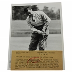 Gene Sarazen 1937 Chicago Open at Medinah Country Club Original Oversize Wire Photo - Sarazen Collection