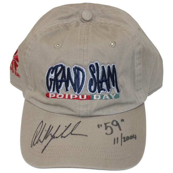 Phil Mickelson Signed Grand Slam Hat with '59 11/2004' JSA ALOA