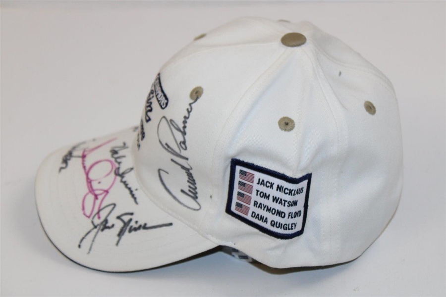 Palmer, Nicklaus, Player & others Signed Wendy's Skins Hat JSA ALOA
