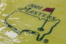 2001 Masters Tournament Embroidered Flag in Package - Tiger Woods Win