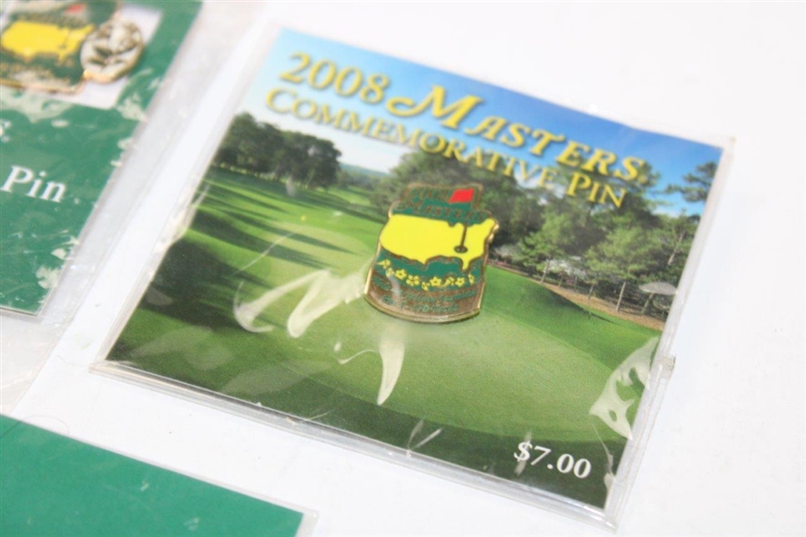 1997, 2001 & 2008 Masters Commemorative Pins in Packages