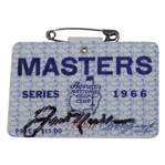 Jack Nicklaus Signed 1966 Masters Tournament SERIES Badge #26303 JSA ALOA