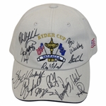 Capt Floyd, Phil & Full US Team Signed 2008 Ryder Cup at Valhalla Hat JSA ALOA