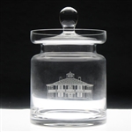 Augusta National Clubhouse Logo Glass Biscuit Barrel w/Lid