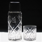 Augusta National Golf Club Logo Glass Decanter w/Rocks Glass Top/Lid