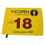 Padraig Harrington Signed 2007 The Open at Carnoustie Flag JSA ALOA