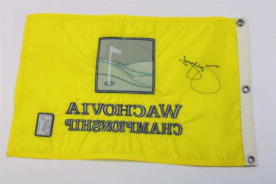 Jim Furyk Signed 2006 Wachovia Championship at Quail Hollow Club Embroidered Flag JSA ALOA