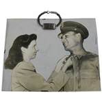 Ben Hogans Army Aircorps Sterling Bracelet Gift To Valerie w/ 1943 Original Press Photo