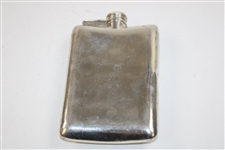 Golf Scene Silver Flask - Vintage