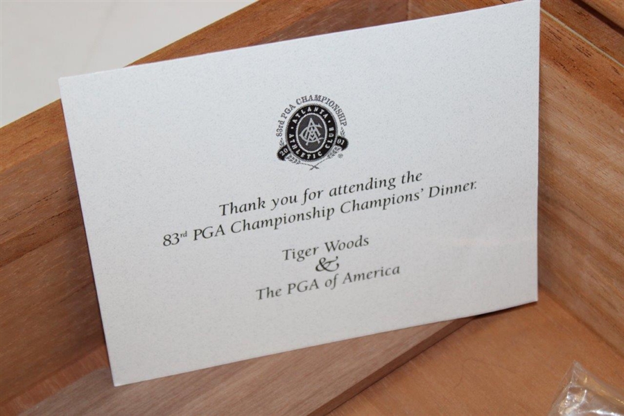 2001 PGA Championship at Atlanta Athletic Club Champions Dinner Gift From Tiger Woods To Warren Orlick