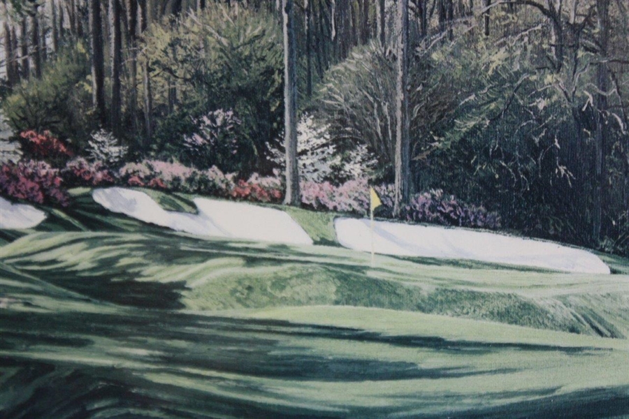 13th Hole Augusta National Golf Club Framed Illustration Signed By Artist Linda Hartough