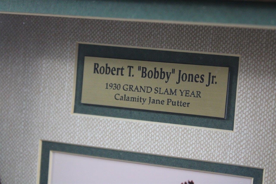 Bobby Jones 1930 Calamity Jane Putter & Photo Display - Framed