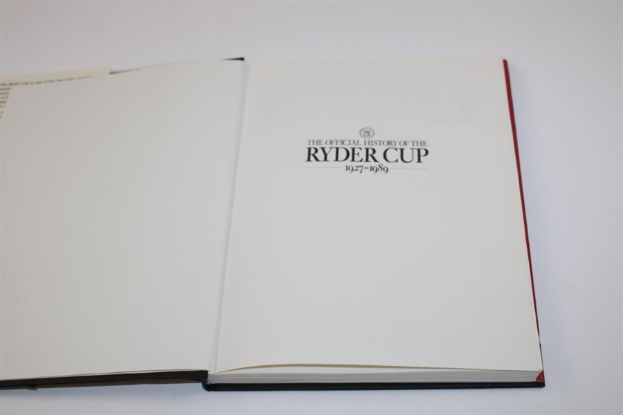 Gene Sarazen Signed 1927-1989 Official History of the Ryder Cup Book - Sarazen Collection JSA ALOA