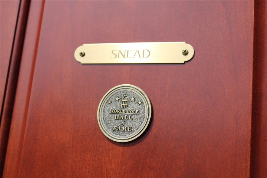 Sam Snead's Original World Golf Hall of Fame Cherry Wood Locker Door #12