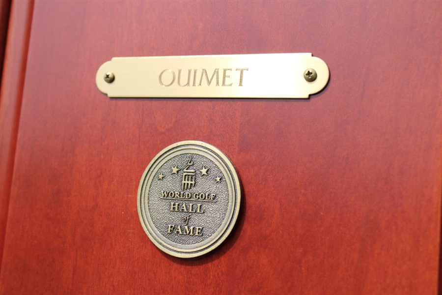 Francis Ouimet's Original World Golf Hall of Fame Cherry Wood Locker Door #8