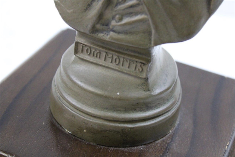 Tom Morris Sr. Bust Statue on Plinth by Artist Bill Waugh