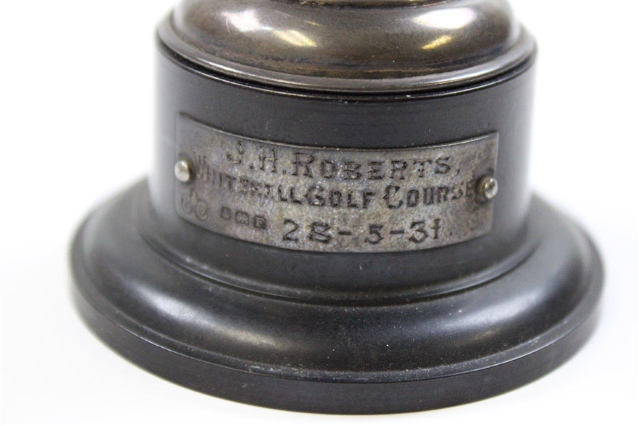 1932 Whitehill Golf Course Sterling Silver Hole-In-One Trophy by J.H. Roberts