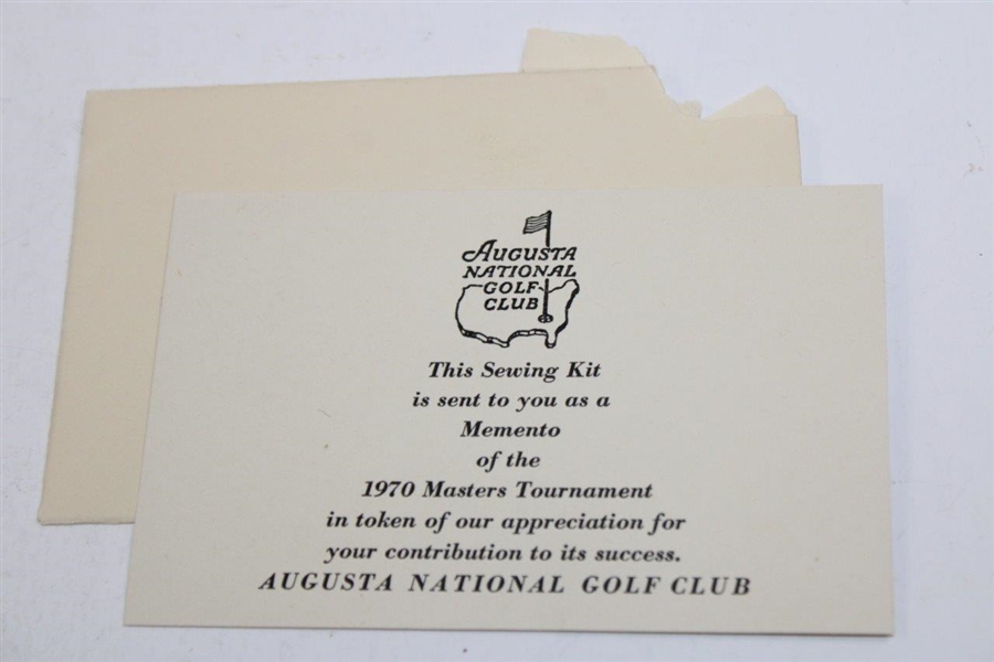 1970 Augusta National Golf Club Masters Tournament Gift - Sewing Kit w/Card in Box