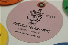 1970, 1975, 1977, 1980 & 1987 Masters Tournament Practice Round Tickets