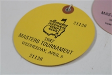 1970, 1975, 1977, 1980 & 1987 Masters Tournament Practice Round Tickets