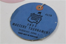 1970, 1975, 1977, 1980 & 1987 Masters Tournament Practice Round Tickets