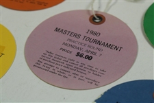 1970, 1975, 1977, 1980 & 1987 Masters Tournament Practice Round Tickets