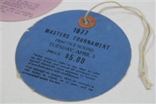 1970, 1975, 1977, 1980 & 1987 Masters Tournament Practice Round Tickets