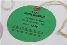 1970, 1975, 1977, 1980 & 1987 Masters Tournament Practice Round Tickets