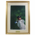 Rare Original Tiger Woods 2000 Swing Of A Champ Golf Painting by Famed Artist G Gratton