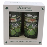 2024 Masters Tournament Berckmans Place Catstudio Frosted Drinking Glasses in Original Box 