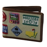 2024 Masters Tournament Logo Masters Badge Hand-Stitched Needlepoint Wallet in Original Box