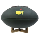 2024 Masters Tournament Green Leather Football with Wood Stand in Bag