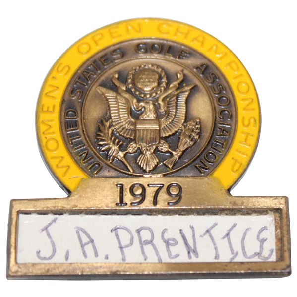 1979 US Womens Open Contestant Badge - J. A. Prentice - Brooklawn Country Club