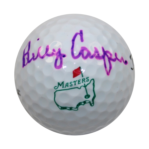 Billy Casper Signed Titleist Masters Logo Golf Ball JSA ALOA