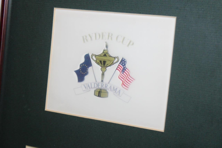 Gene Sarazen Signed 1997 Ryder Cup at Valderrama Framed Display JSA ALOA