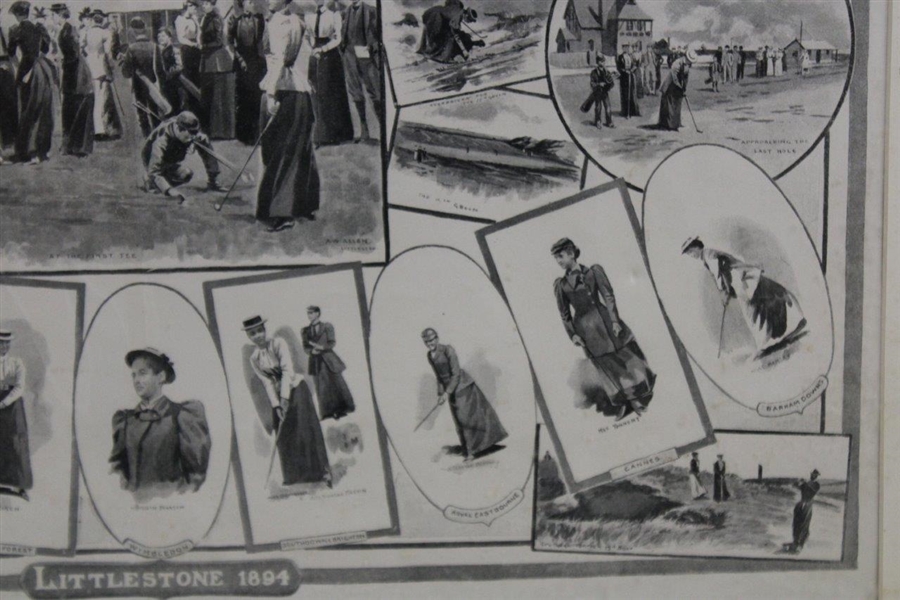 1894 The Ladies Golf Championship at Littlestone Matted Print/Publication