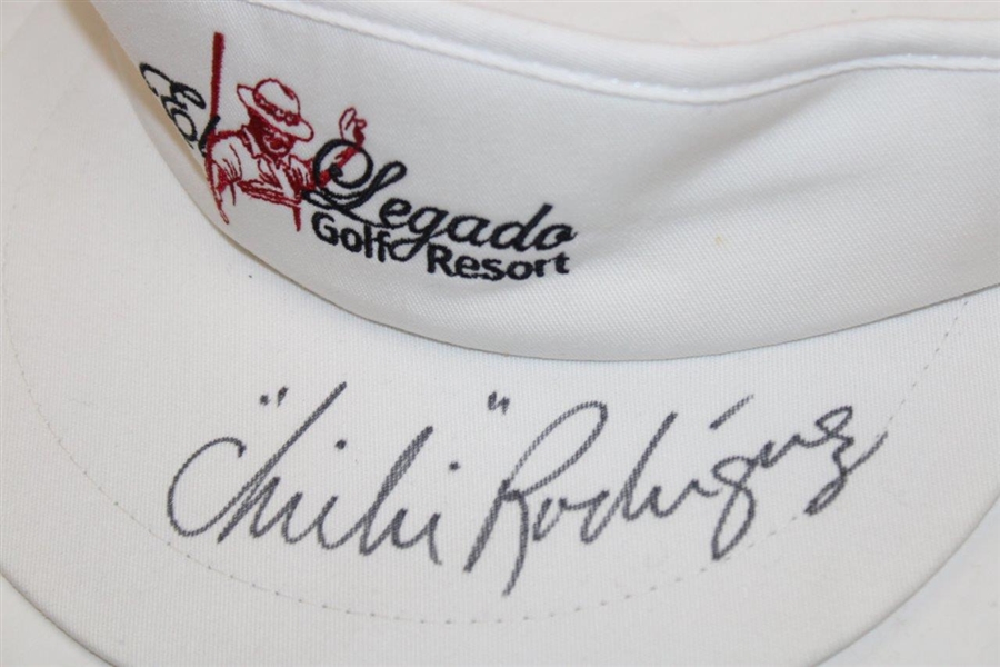 Chi Chi Rodriguez Signed El Legado Golf Classic Visor JSA ALOA