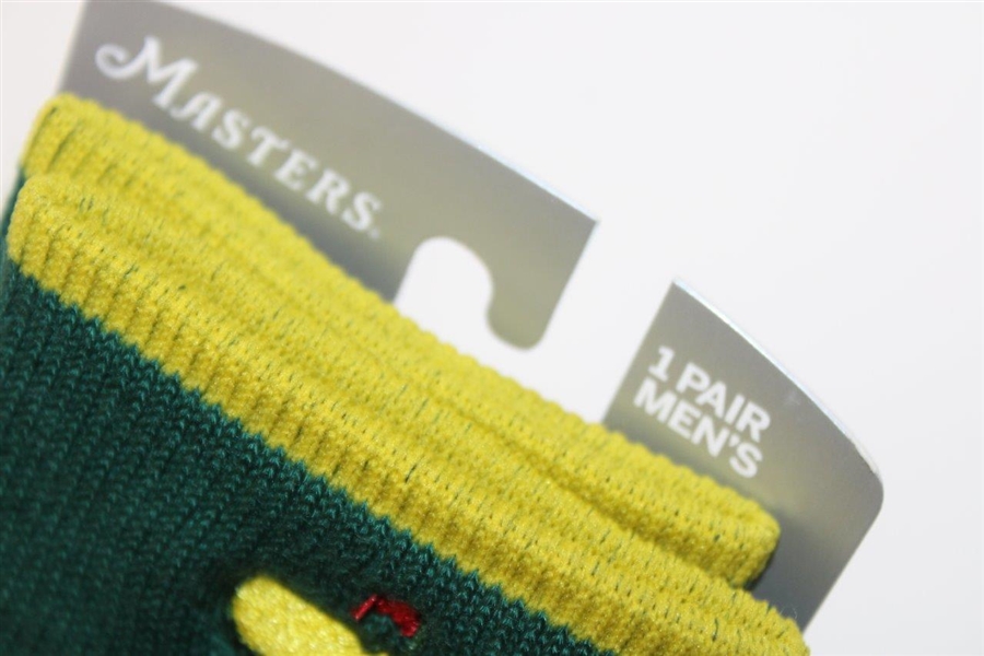 Masters FootJoy Men's Performance Dk Green, Grey and Yellow Stripe Golf Socks