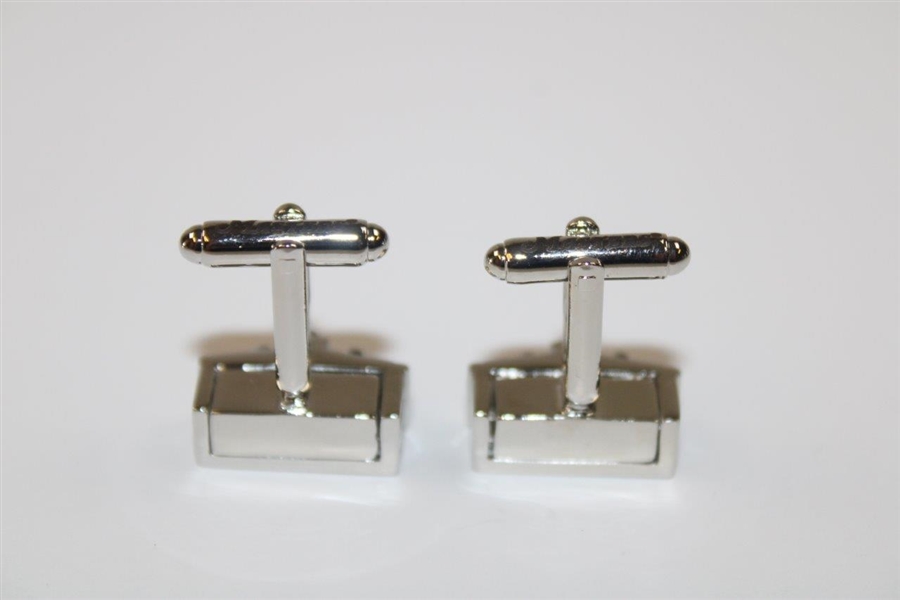 Masters Tournament Clubhouse Silver Cuff Links in Original Box - Made in Italy